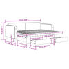 vidaXL Tagesbett Ausziehbar mit Schubladen Dunkelgrau 90x190 cm Stoff