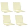 vidaXL Sitz- und R&uuml;ckenkissen Polyester Creme 47 x 45 x 2 cm