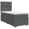 vidaXL Boxspringbett mit Matratze Dunkelgrau 80 x 200 cm Stoff