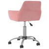 vidaXL Esszimmerst&uuml;hle 6 Stk. Drehbar Rosa Samt