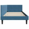 vidaXL Eckbettgestell mit Kopfteil Blau 100 cm x 200 cm Samt