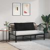 vidaXL R&uuml;ckenkissen Schwarz 120 x 19 x 50 cm Stoff