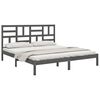 vidaXL Massivholzbett Grau 200x200 cm