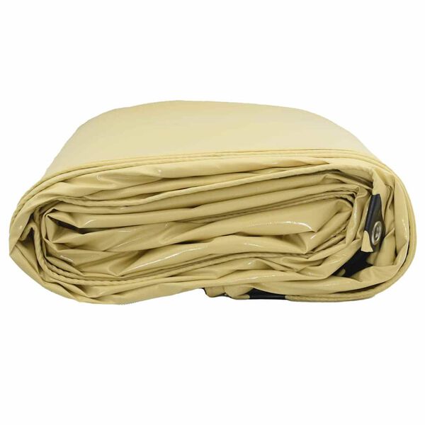 vidaXL Plane 650g / m&sup2; Beige 1,5 x 10 m Canvas mit PVC-Beschichtung