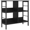 vidaXL B&uuml;cherregal Schwarz Eichen-Optik 82 x 32 x 79 cm Holzwerkstoff