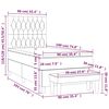 vidaXL Boxspringbett mit Matratze Dunkelgr&uuml;n 90x190 cm Samt