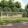 vidaXL Hundek&auml;fig Silber 800 x 200 x 200 cm Verzinkter Stahl