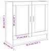 vidaXL Vitrinenschrank Braun Eichen-Optik 82,5x30,5x80cm Holzwerkstoff