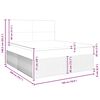 vidaXL Boxspringbett mit Matratze Dunkelgrau 180x200 cm Samt