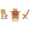 vidaXL Garten Essgruppe 5 pcs Braun Akazie Massivholz