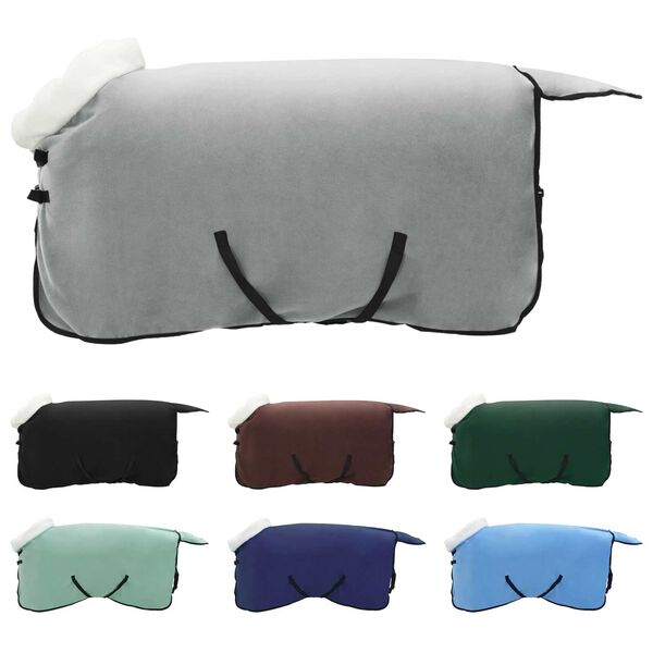 vidaXL Pferdedecke Dunkelgr&uuml;n 105 cm Polarfleece