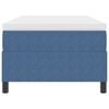 vidaXL Boxspringbett Blau und Wei&szlig; 90 x 190 cm Cordstoff