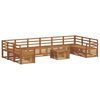 vidaXL Outdoor-Sofagarnitur 11 stk. Natur