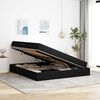 vidaXL Aufbewahrungsbett mit Matratze Schwarz 160 x 200 cm Polyester