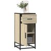 vidaXL Sideboard Sonoma-Eiche 35,5x35x76 cm Holzwerkstoff und Metall
