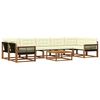 vidaXL Outdoor-Sofagarnitur 8 Stk. Natur und Creme