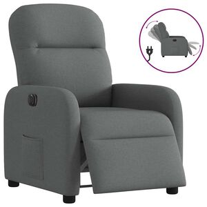 vidaXL Relaxsessel Elektrisch Dunkelgrau Stoff