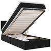 vidaXL Ottomane Bett mit Matratze & LEDs Schwarz 80x200 cm Samt