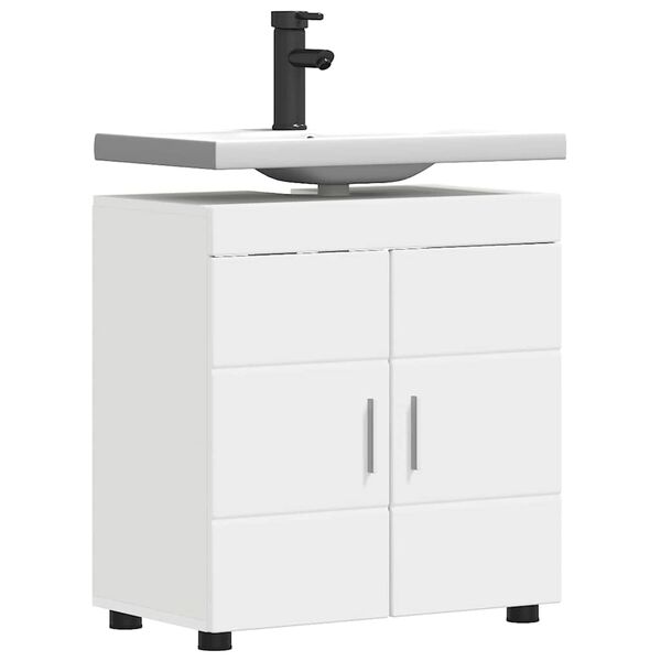 vidaXL Badezimmerschrank-Set TULUM Wei&szlig; 60 x 34 x 63 cm Holzwerkstoff