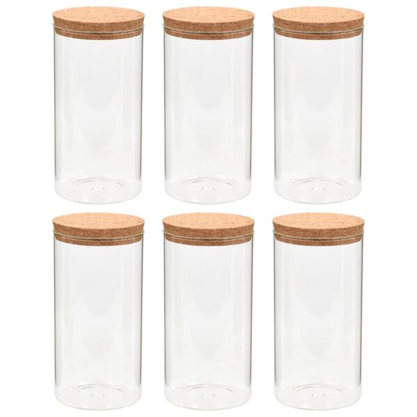 vidaXL Vorratsgl&auml;ser mit Korkdeckel 6 Stk. 1400 ml