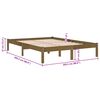 vidaXL Massivholzbett Honigbraun Kiefer 200x200 cm