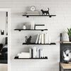 vidaXL B&uuml;cherregal-Bretter 4 Stk. Schwarz 80x30x1,5 cm Holzwerkstoff