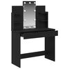 vidaXL Schminktisch mit Regal Schwarz Eichen-Optik 96 x 39 x 142 cm