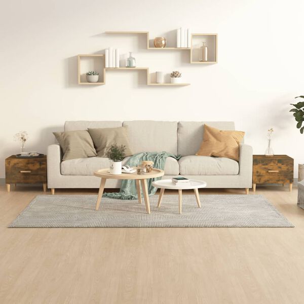 vidaXL Couchtische 2 Stk. R&auml;uchereiche 50x50x40 cm Holzwerkstoff