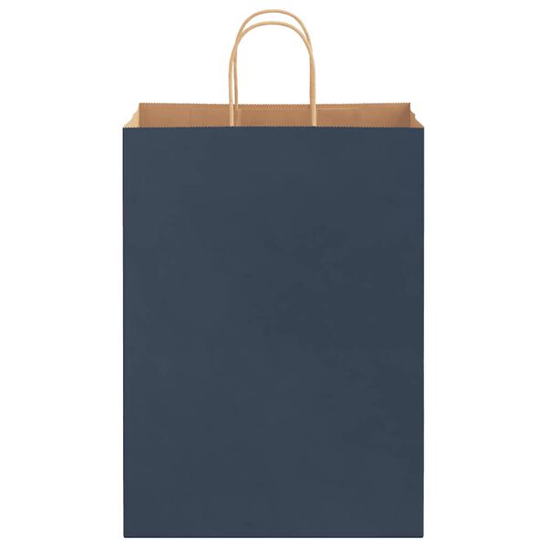 vidaXL Papiertragetaschen 250 Stk. mit Henkeln Blau 32x17x44 cm