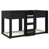 vidaXL Etagenbett f&uuml;r Kinder Schwarz Eichen-Optik 75 x 190 cm