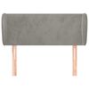vidaXL Kopfteil mit Ohren Hellgrau 83x23x78/88 cm Samt