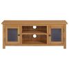 vidaXL TV-Schrank 110x35x44 cm Massivholz Eiche