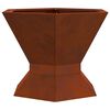 vidaXL Feuerstelle Braun 50 x 50 x 40 cm Wetterfeststahl