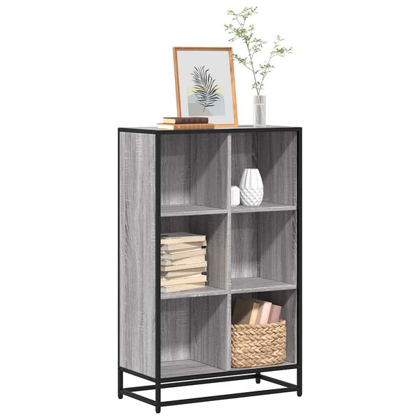 vidaXL B&uuml;cherregal Grau Sonoma 65,5x33x107,5 cm Holzwerkstoff