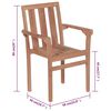 vidaXL Stapelbare Gartenst&uuml;hle mit Kissen 6 Stk. Massivholz Teak