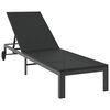 vidaXL Sonnenliege Poly-Rattan Schwarz