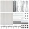 vidaXL Zaunpfosten Silber 100 x 0,6 m (36 mm Maschen) Stahl