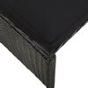 vidaXL 13-tlg. Garten-Essgruppe mit Auflagen Poly Rattan Schwarz