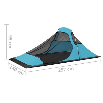 vidaXL Campingzelt 317x240x100 cm Blau