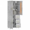 vidaXL Highboard Betongrau 69,5x34x180 cm Holzwerkstoff