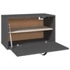 vidaXL Wandschrank Grau 60x30x35 cm Massivholz Kiefer