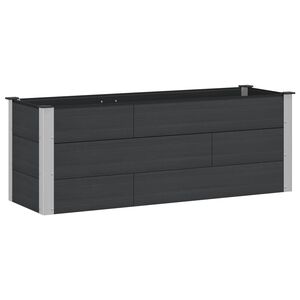 vidaXL Hochbeet Schwarz 150 x 50 x 54 cm