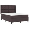vidaXL Boxspringbett mit Matratze Dunkelbraun 140 x 200 cm Stoff