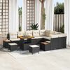 vidaXL Gartensofa-set 12 pcs Schwarz Poly-Rattan