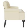 vidaXL Chesterfield Bank Creme 119,5 x 64,5 x 75 cm Kunstleder