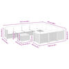 vidaXL 11-tlg. Garten-Sofagarnitur mit Kissen Grau Poly Rattan