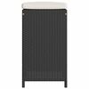 vidaXL Garten-Barhocker mit Kissen 6 Stk. Schwarz Poly Rattan