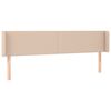 vidaXL Kopfteil mit Ohren Cappuccino-Braun 203x16x78/88 cm Kunstleder
