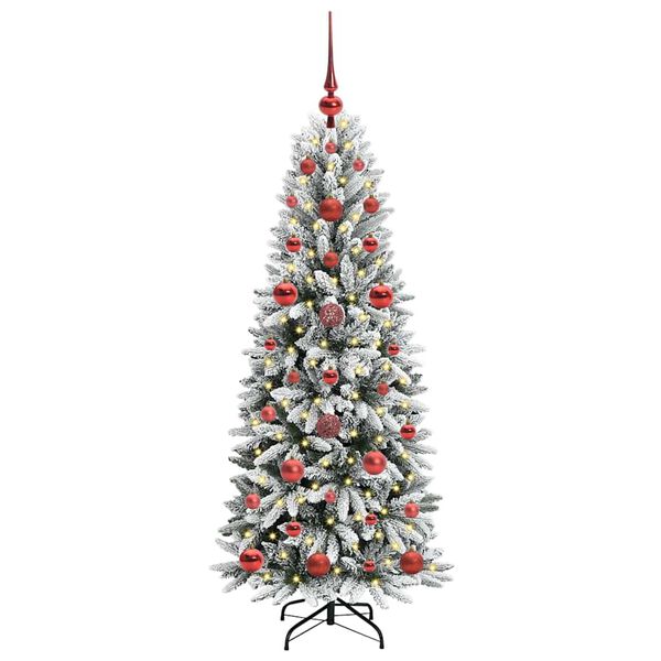 vidaXL K&uuml;nstlicher Weihnachtsbaum mit 150 LEDs mit St&auml;nder Wei&szlig; 120 cm