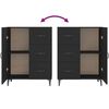 vidaXL Sideboard Schwarz 69,5x34x90 cm Holzwerkstoff